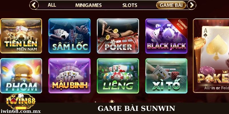 Game Sunwin - Review cổng game giải trí hàng đầu năm 2025 2 Những sản phẩm game bài hấp dẫn tại nền tảng được yêu thích