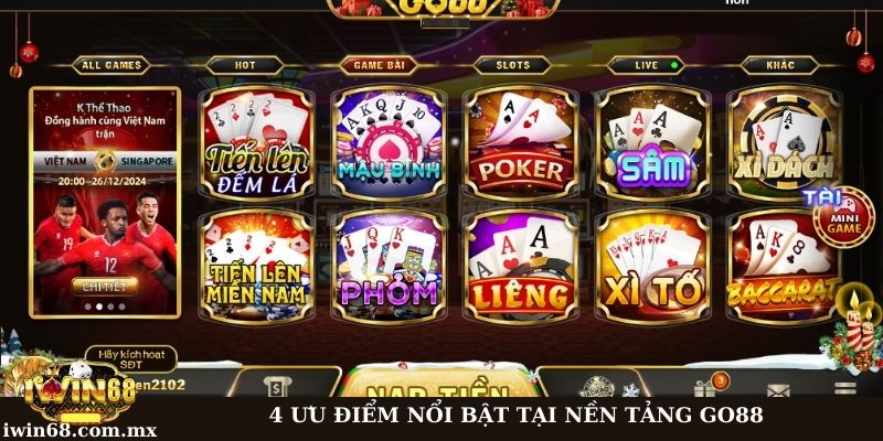 Cổng game GO88: Cánh cửa dẫn đến thế giới giải trí đỉnh cao 2 Giao diện cổng game GO88 đặc sắc thuộc 1 trong những ưu điểm nổi bật